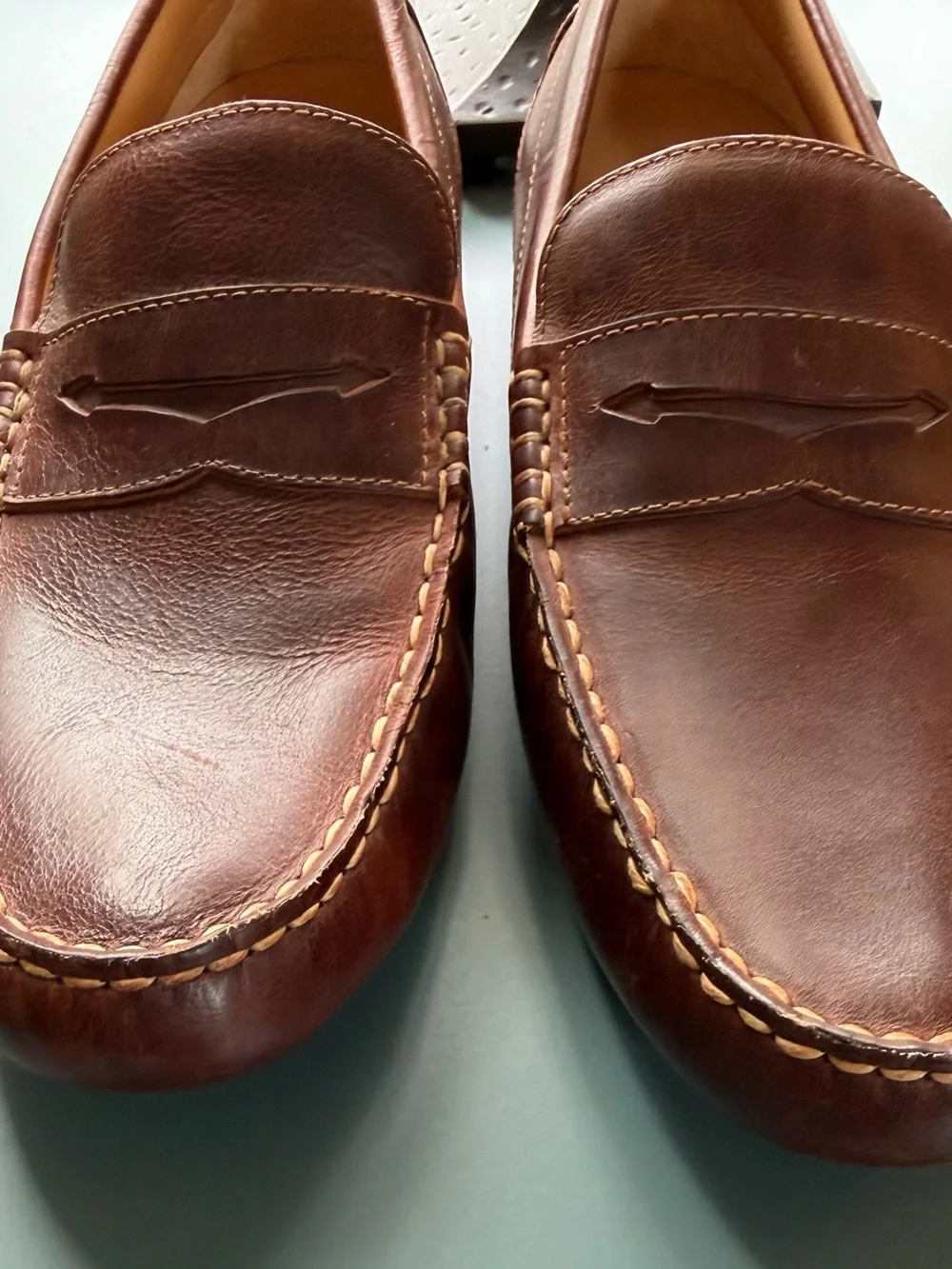 Sperry Gold Cup Men's Brown Leather Penny Loafers - Classic Slip-On Dress Casual